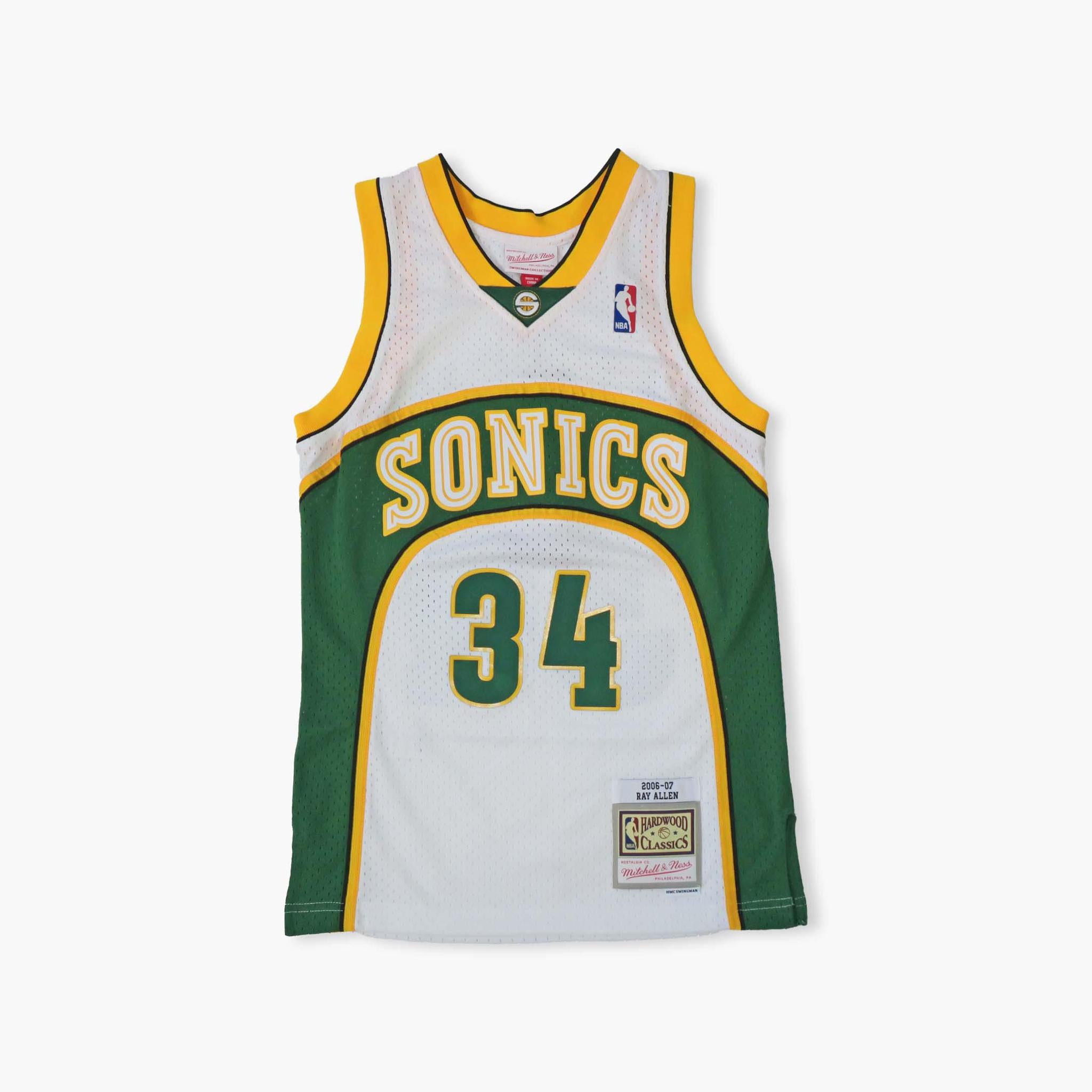 qiangdade Ray Allen Seattle SuperSonics Jersey Qiangy Baseball Tee
