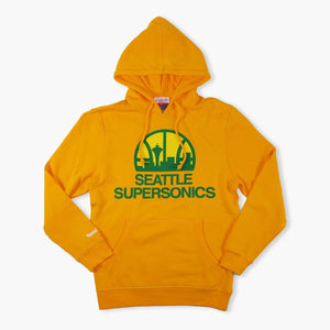 Seattle SuperSonics Yellow Skyline Logo Hoodie