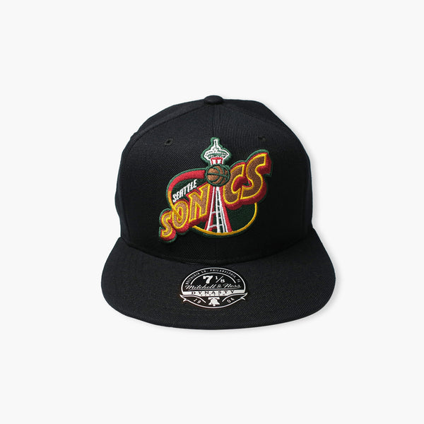 Seattle SuperSonics Black Space Needle Fitted Hat