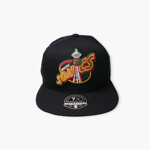 Lids Hat Drop Seattle SuperSonics Off White Pinstripe 🏀 Fitted - Size 7 3/8