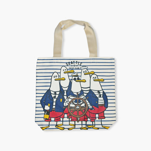 Chalo Seattle Blue Stripes Yachtsmen City Tote Bag