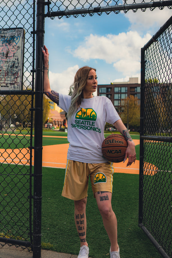 Seattle SuperSonics NBA 75th Anniversary Gold Swingman Shorts