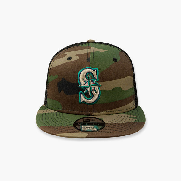 New Era Seattle Mariners Camo Trucker Snapback