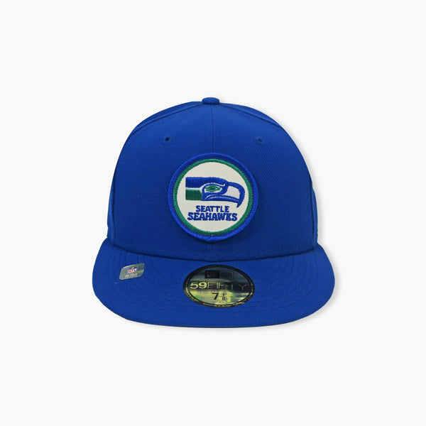 New Era Seattle Seahawks 2022 Sideline Throwback Royal Fitted Hat