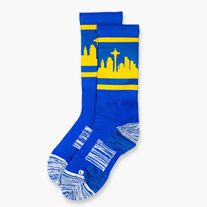 Seattle City Skyline Royal & Gold Strideline Socks