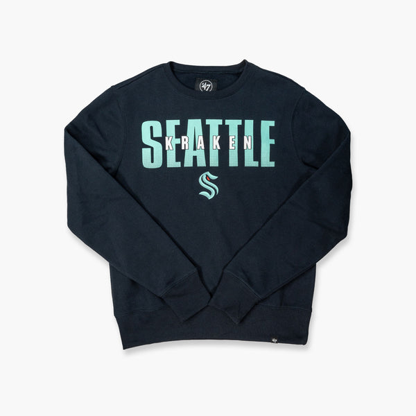 Seattle Kraken Fall Navy Overlay Crewneck