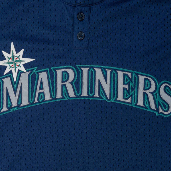 Men's Seattle Mariners Ichiro Suzuki 2002 Mitchell & Ness Navy Cooperstown Collection Mesh Batting Practice Jersey