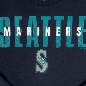 Seattle Mariners Navy Headline Crewneck
