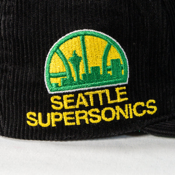 Seattle SuperSonics Black Corduroy Snapback