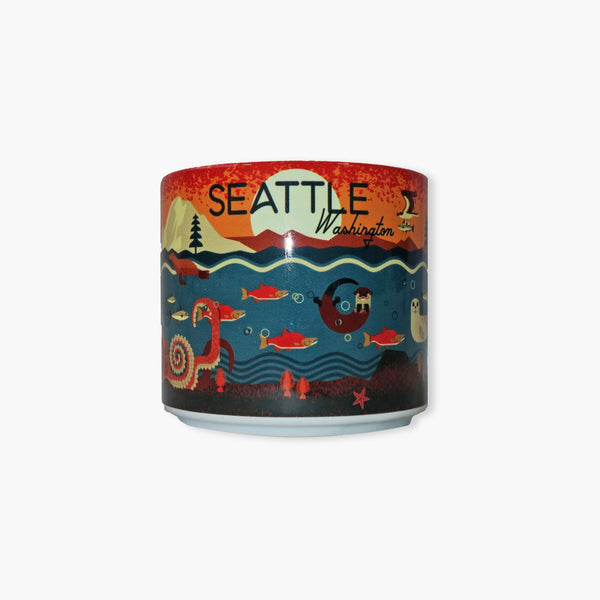 Seattle Geometric Marine Animals Mug