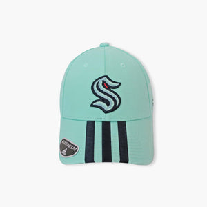 Seattle Kraken Striped Blue Ice Adidas Adjustable Hat