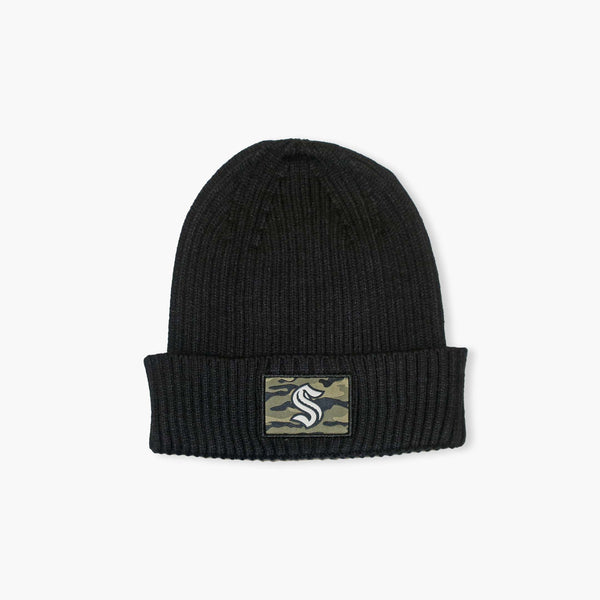 Seattle Kraken Camo Patch Cuff Beanie