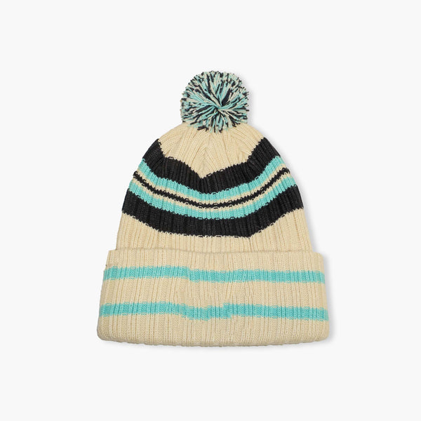 Seattle Kraken Natural Patch Cuff Pom Beanie