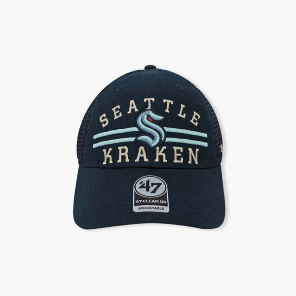 Seattle Kraken Navy Highpoint Clean Up Trucker Hat