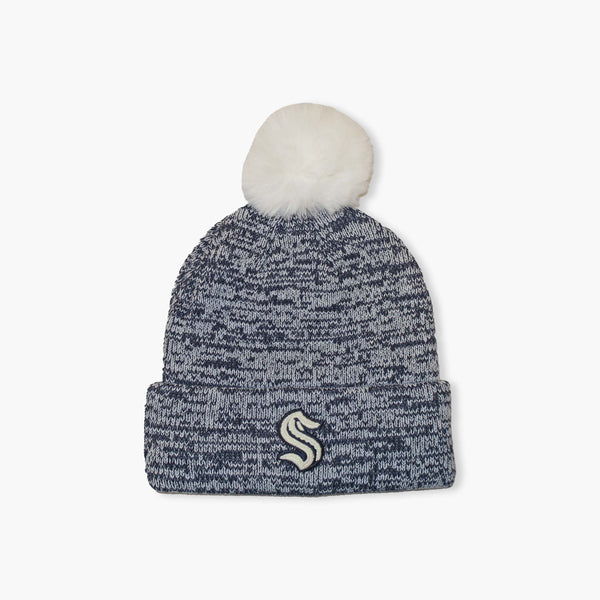 Seattle Kraken Women's Glimmer Cuff Pom Beanie