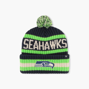 Seattle Seahawks Bering Cuff Pom Beanie