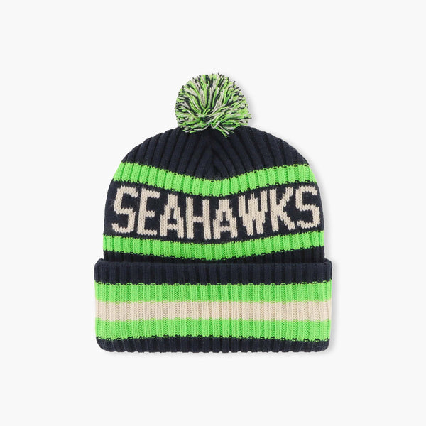 Seattle Seahawks Bering Cuff Pom Beanie