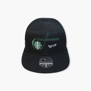 Seattle SuperSonics Black All Logos Fitted Hat
