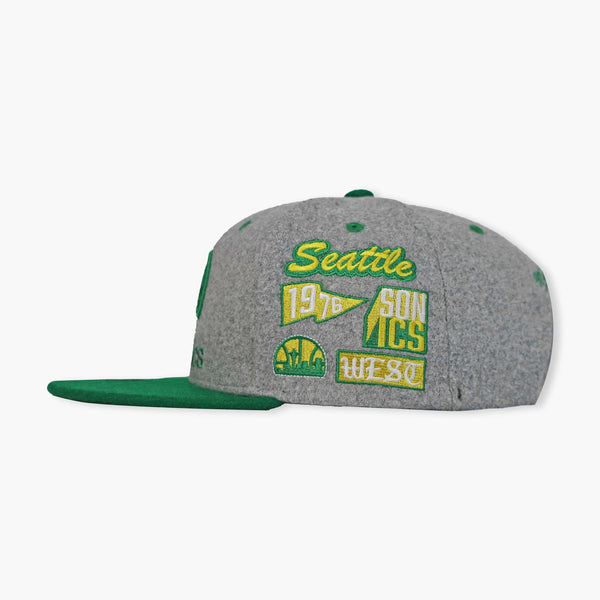 Seattle SuperSonics Melton Patch Snapback