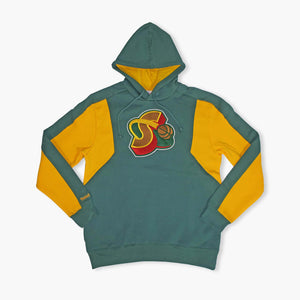 Seattle SuperSonics Orbit Logo Color Blocked Fleece Hoodie