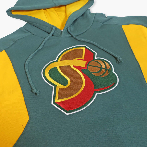 Seattle SuperSonics Orbit Logo Color Blocked Fleece Hoodie