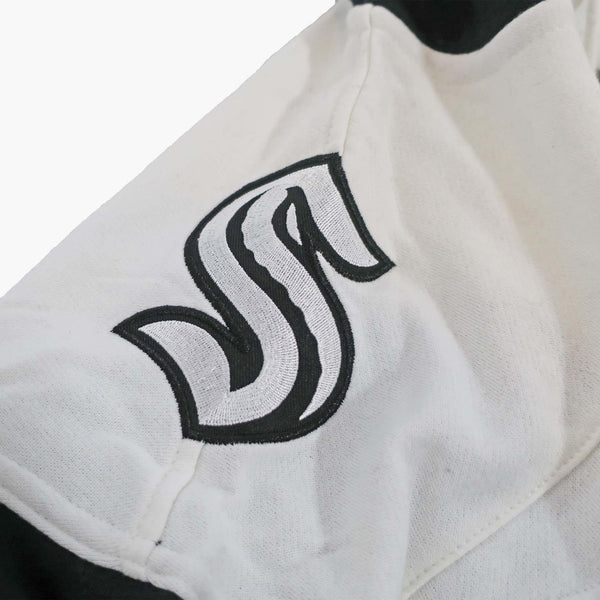 Seattle Kraken Black & White Superior Lacer Hoodie