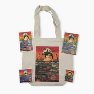 LP Seattle Marine Animals Geometric Souvenir