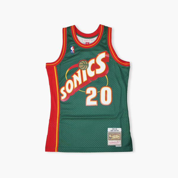 Gary Payton Autographed and Framed Green SuperSonics Jersey