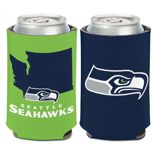 Seattle Seahawks State Shape 12 oz. Can Cooler