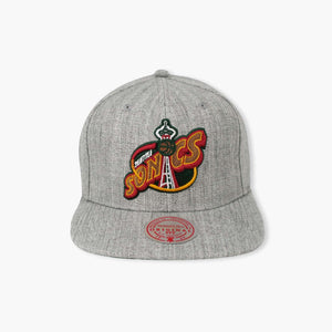 Seattle SuperSonics Team Heather Space Needle Snapback