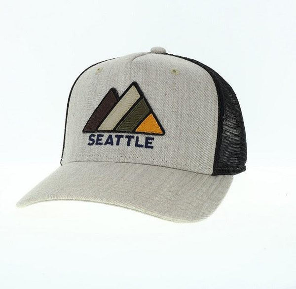 Seattle Roadie The Peak Heather Grey Trucker Hat