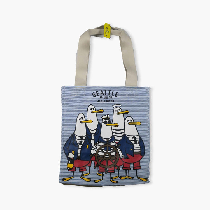 Chalo Yachtsman Blue Pinstripes Shopping Bag