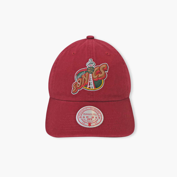 Seattle SuperSonics Original Red Space Needle Dad Hat