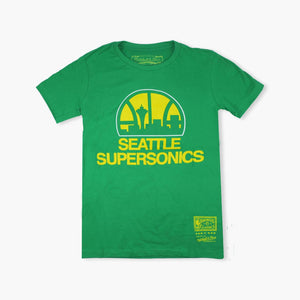 Seattle SuperSonics Green Skyline Logo Premium Womens T-Shirt