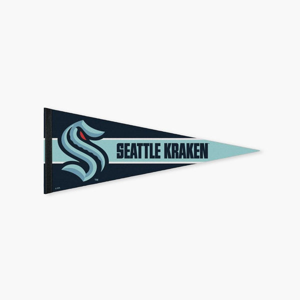 Seattle Kraken Primary Logo 12" x 30" Premium Fan Pennant