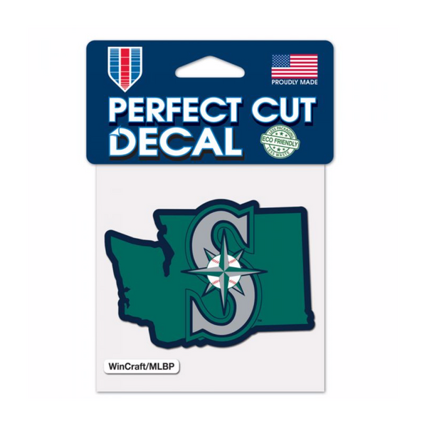 Seattle Mariners State Shape 4" x 4" Decal
