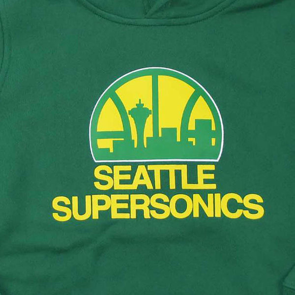 Seattle SuperSonics Green Skyline Youth Hoodie, Large (14-16)