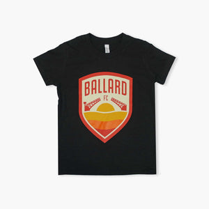 Ballard FC Primary Logo Black Youth T-Shirt