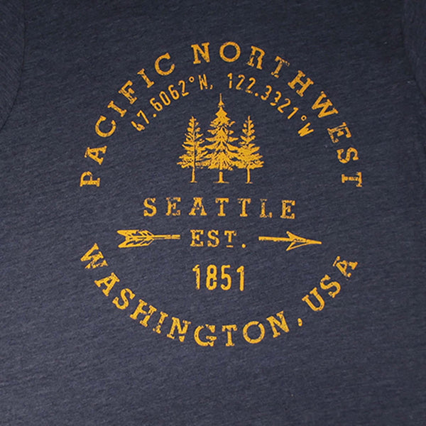 Seattle Broken Arrow Heather Navy T-Shirt