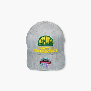 Seattle SuperSonics Team Heather Skyline FlexFit Hat