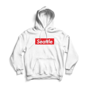 Seattle "Supreme" White Hoodie