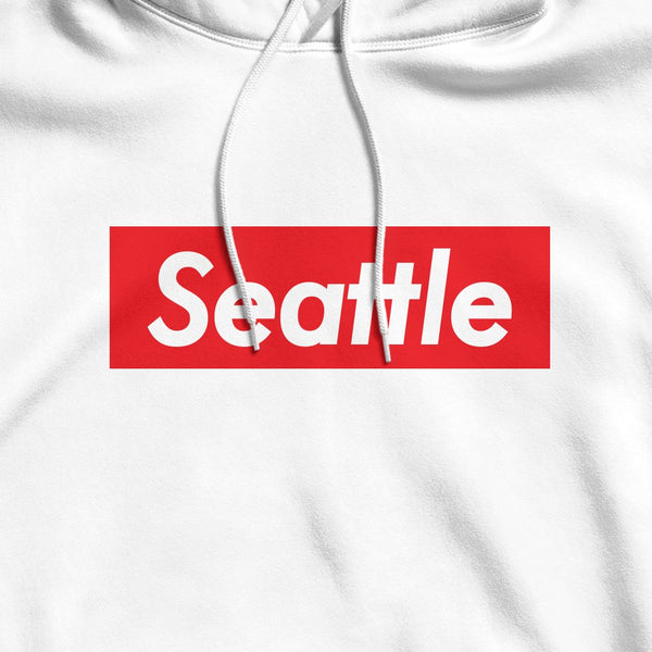 Seattle "Supreme" White Hoodie