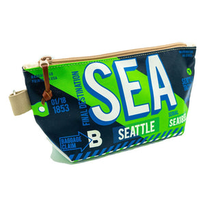 Chalo Seattle Luggage Tag Blue/Green Pouch