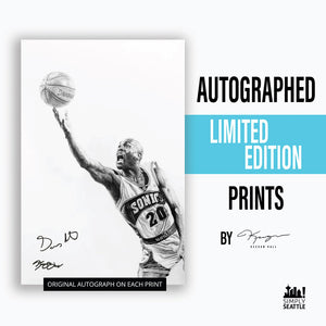 AUTOGRAPHED Gary Payton Print by Keegan Hall