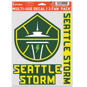 Seattle Storm 5.5" x 7.75" Decal 3-Pack