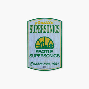 Seattle SuperSonics Wooden Fan Decorative Sign