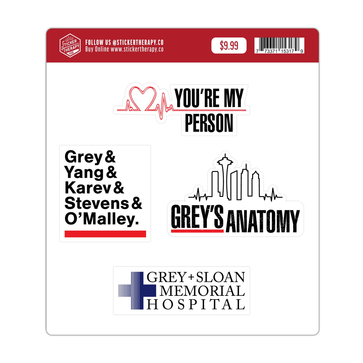 Grey's Anatomy Sticker Pack – Simply Seattle