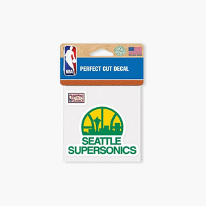 Seattle Supersonics Full Color Die Cut Decal - 4