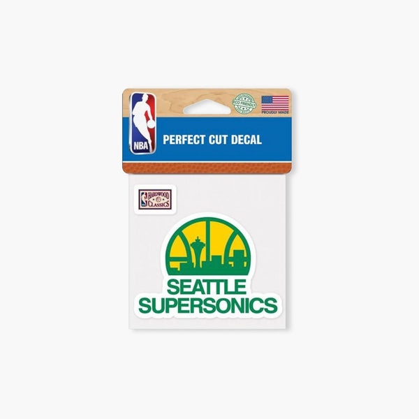 Seattle Supersonics Full Color Die Cut Decal - 4" X 4"