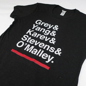 Grey's Anatomy Names Women's Heather Black T-Shirt